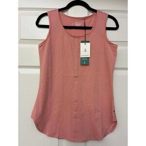 Neon Buddha XS Dusty Pink Sleeveless Stretch Tank Curved Hem NWT